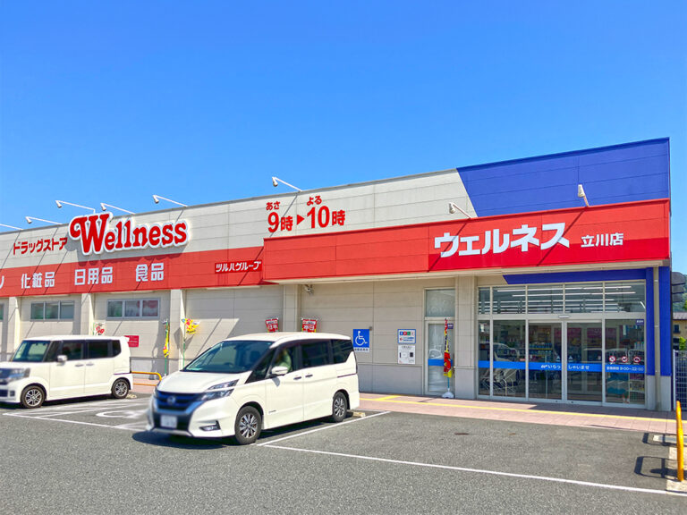 ドラッグストアウェルネス立川店まで834m（車3分）