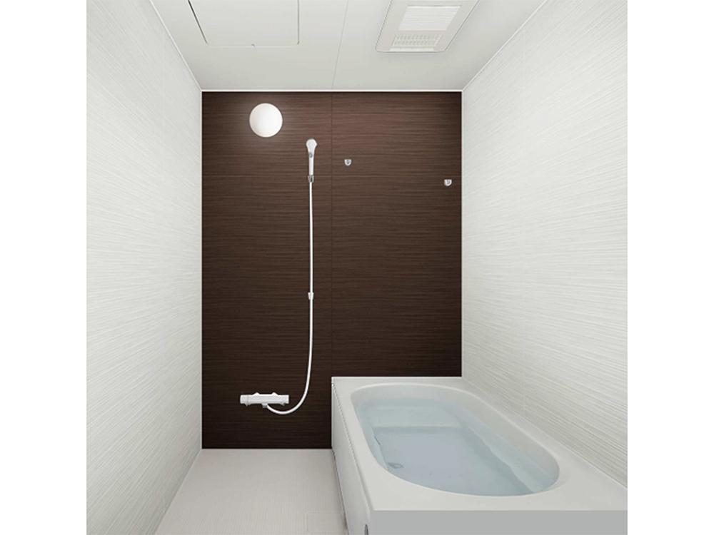 【浴室】ハウステック製｜ゆとりの1坪サイズ、高断熱浴槽、換気暖房乾燥機つき。※写真はイメージです。